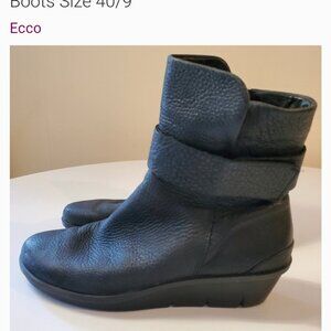 Ecco Hyromax Skyler Leather Side Zip Boots Size 40/9
